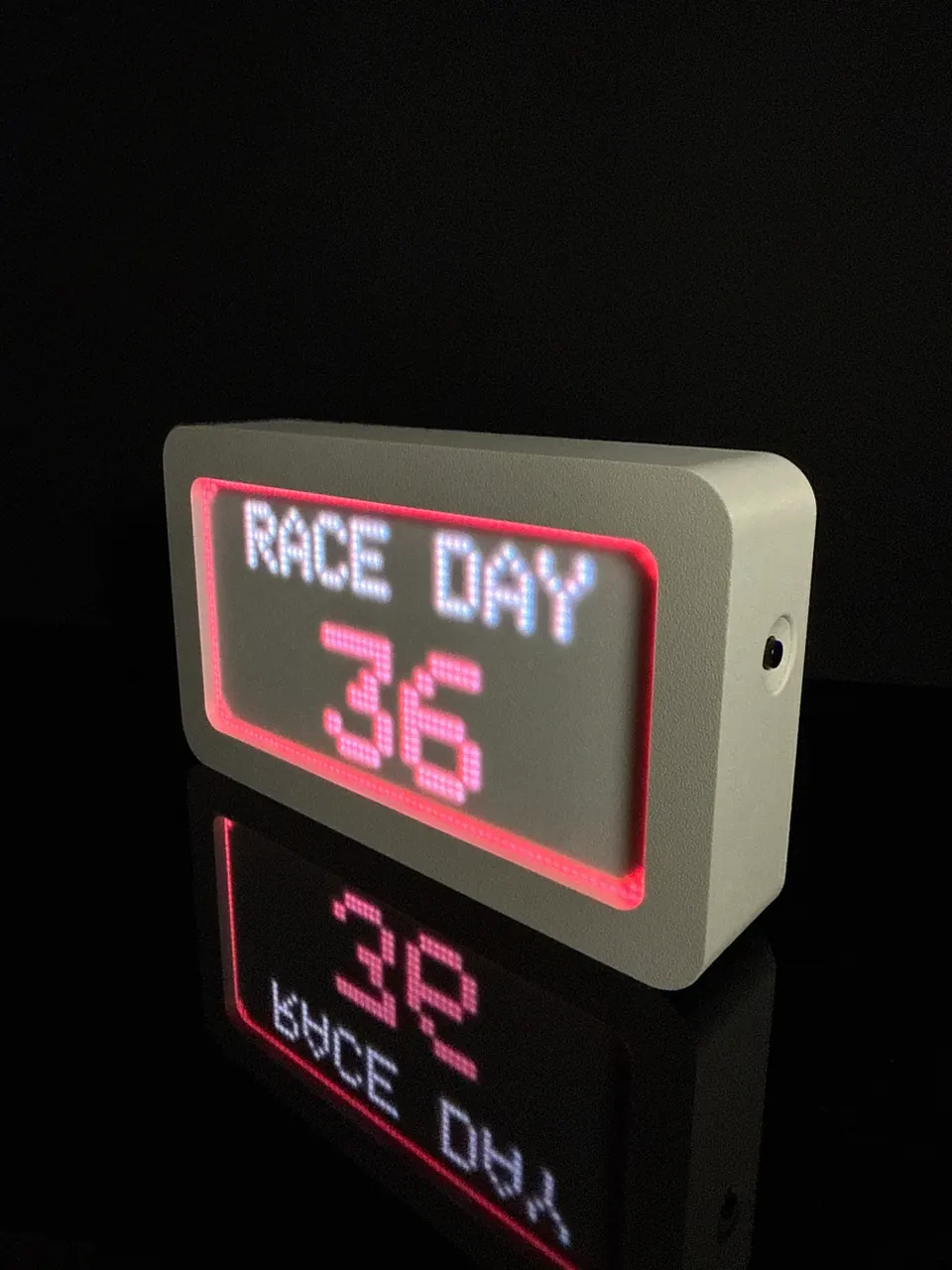 LumaGlow Aura decorative smart LED display on a shelf