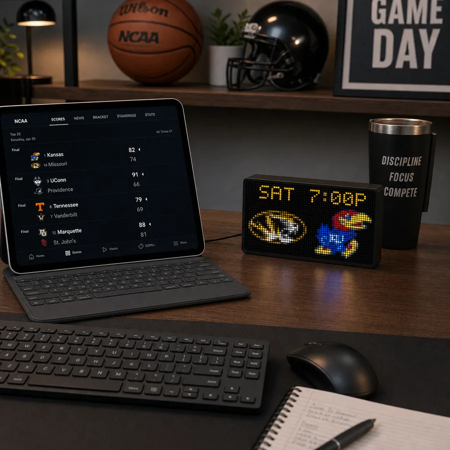 LumaGlow Edge smart LED display in a lifestyle product photo
